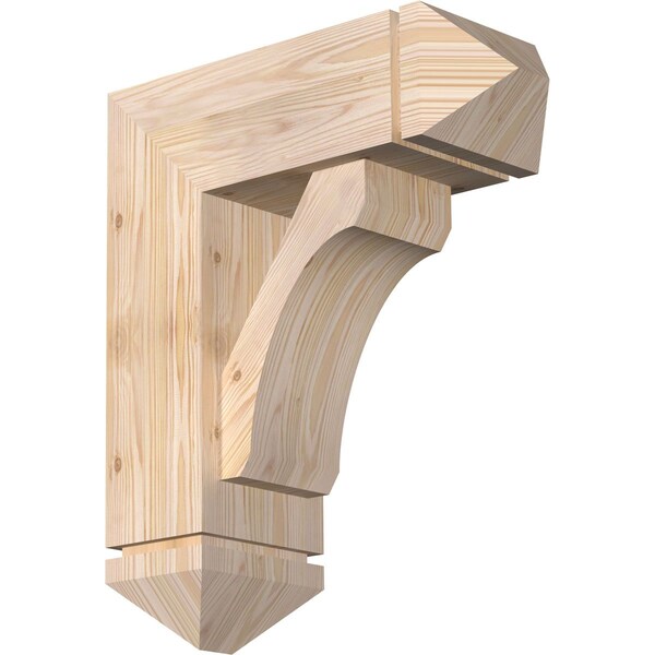 Ekena Millwork Legacy Arts and Crafts Smooth Bracket w/ Offset Brace, Douglas Fir, 7 1/2"W x 20"D x 24"H BKT0806X20X24LEC03SDF - main